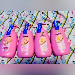 🎂🍰sold 🍰🎂 Crumbl X dove set of 4 hand soaps in strawberry crumb cake lemon glaze